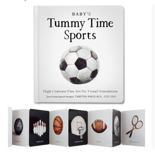 Baby's Tummy Time Sports: High-Contrast Fine Art for Visual Stimulation (Tabitha Paige Children's Book Series)