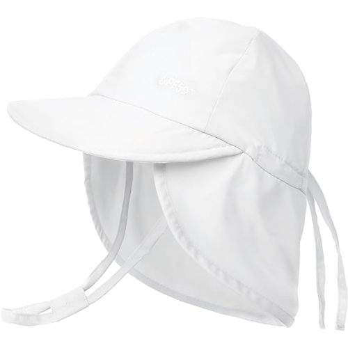 FURTALK Baby Sun Hat with Neck Flap UPF 50+ Adjustable Baby Boys Girls Summer Beach Hat for Traveling Swim Hat