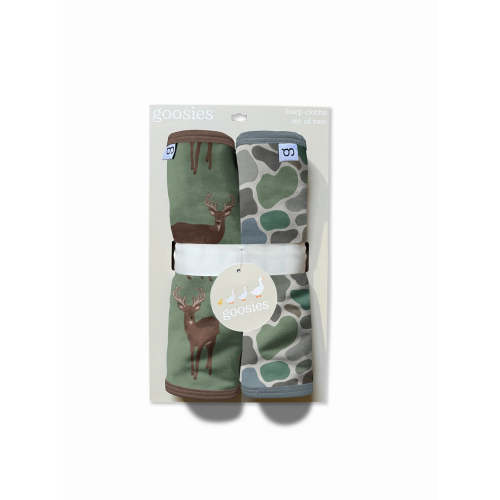 Green Deer & Retro Camo Burp Cloth Set