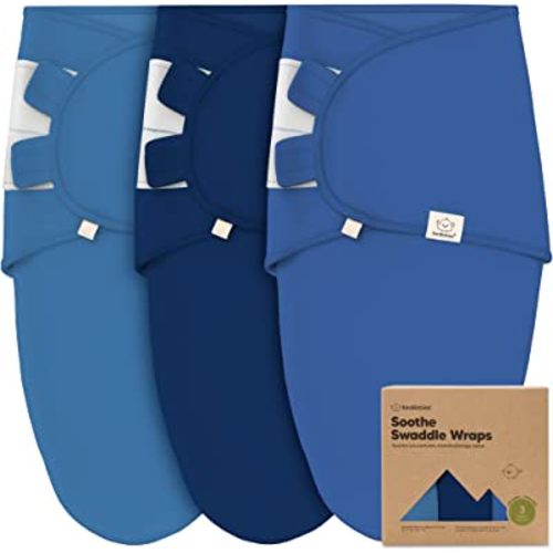 3-Pack Organic Baby Swaddle Sleep Sacks - Swaddles for Newborns, Infant 0-3 Months, Baby Girls, Boys, Soft & Snug Newborn Sleep Sack, Nursery Swaddling Blankets (Frost, OS)