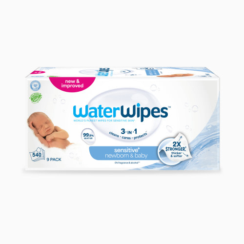 WaterWipes Sensitive+ Newborn & Baby Wipes - Unscented, 540