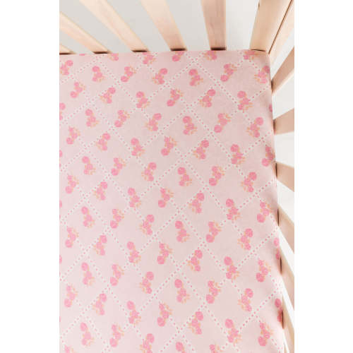 Blush Hydrangea Crib Sheet