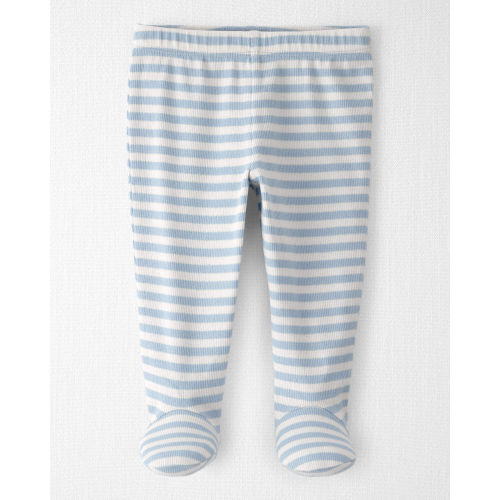 Baby Organic Cotton Footed Pants in Stripes