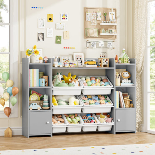 Viv + Rae™ Lafon Manufactured Wood Toy Organizer with Bins & Reviews | Wayfair