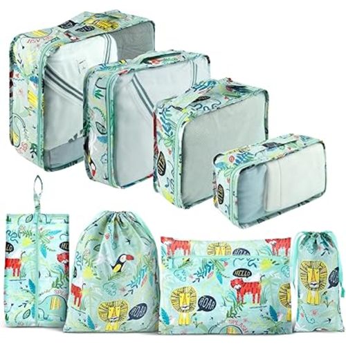 Packing Cubes for Travel, 8 Pieces Luggage Packing Organizers for Suitcase, Kid Packing Cubes, Travel Essentials for Girls and Women