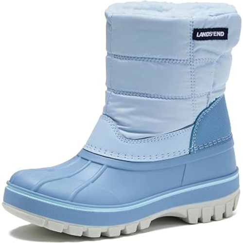 Lands' End Flurry Waterproof Fleece Winter Kids Snow Boots for Girls, Boys, Toddler