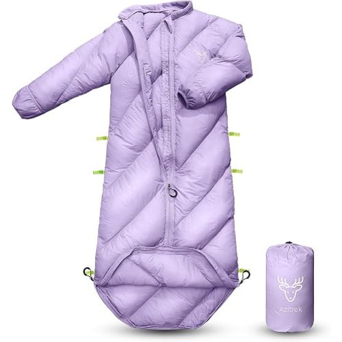 Walkable Toddler Sleeping Bags for Kids, Boys Girls (2T-4T) - Puffy Camping Sleeping Sack for Indoor, Outdoor, Travel, Sleepover, Slumber Party (up to 46 in)- Machine Washable, Lightweight