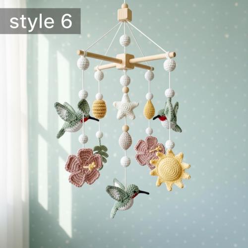 Crochet Hummingbird Baby Mobile | Custom Name Crib Decor