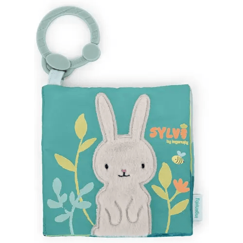 Ingenuity Storytime Sylvi Soft Baby Crinkle Book - 6 Pages - Sensory Surprises on Every Page - Ages 0M+