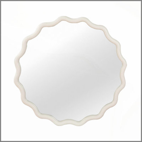 Dakota Fields Wavy Solid Wood Frame Decorative Mirror,For Bedroom, Bathroom, Living Room, Entryway | Wayfair