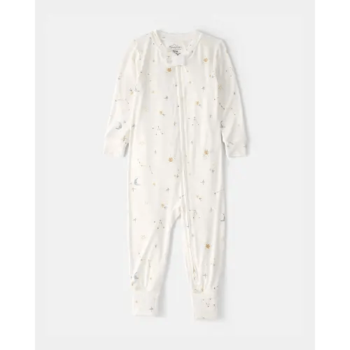 Baby Constellation PurelySoft 2-Way Zip 1-Piece Pajama - Cream | Carter's