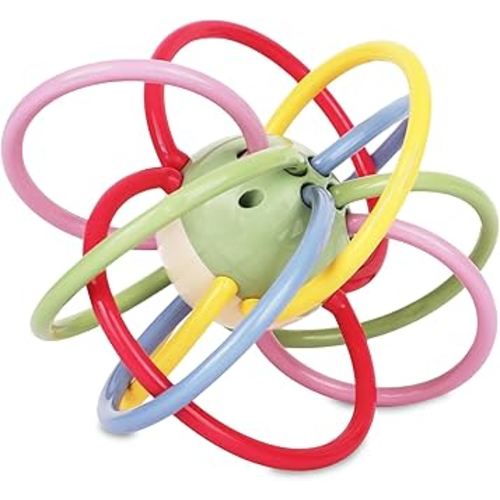 Rattle & Sensory Teether Toys for Babies, Multicolour Soft Teething Tube, Easy to Clean, Developmental Baby Toys 0-6 Months