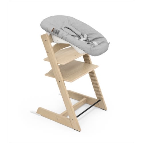 Stokke Tripp Trapp Newborn High Chair - Oak Natural Chair with Grey Newborn Set