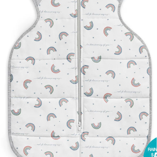 Swaddle Up™ 2.5 TOG Cotton White Rainbow Dream