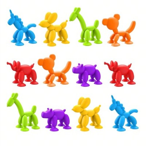 12-Pack Baby Bath Toys Set - Cute Random Color Floating Duckies & Animals, BPA-Free & Non-Toxic Safe Materials, Fun Water Play for Toddlers & Kids