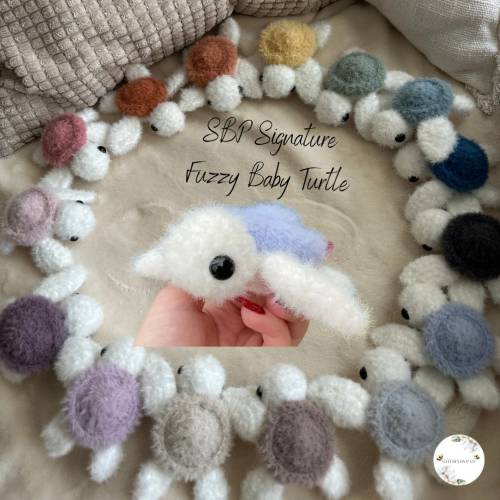 Baby Fuzzy Turtle - Crochet Plushie - Made to Order