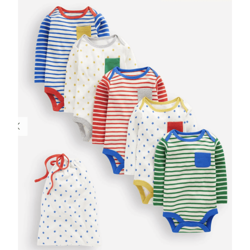 Striped 5 Pack Bodies-Multi Stripes/Stars | Boden USA