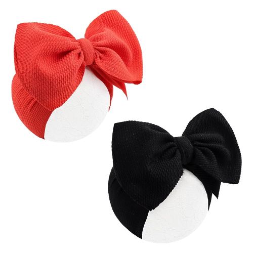 YanJie 7'' 2PCS Halloween Baby Headbands Orange Black Hair Bow Baby Girl Elastic Nylon Bows Halloween Headbands Gifts for Baby Newborn Todder Infant