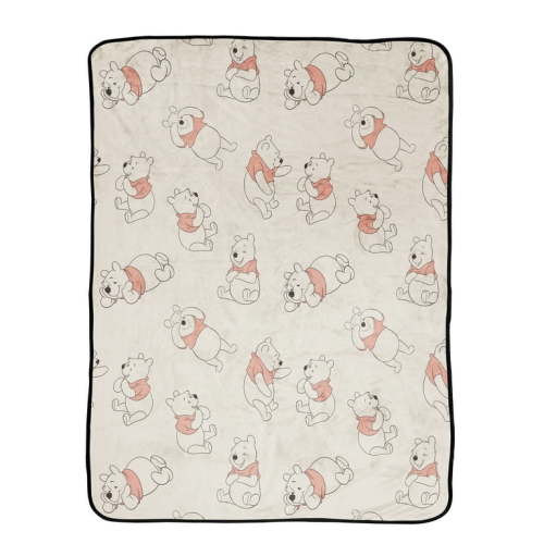 Winnie The Pooh Planted 46"x60" Plush Throw, 100% Microfiber, Kids Bedding
