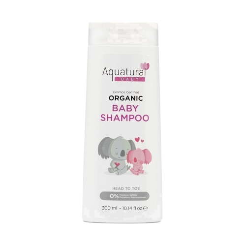 Aquatural Organic Baby Shampoo, Natural Ingredients, Gentle Cleansing, 10.14 fl oz