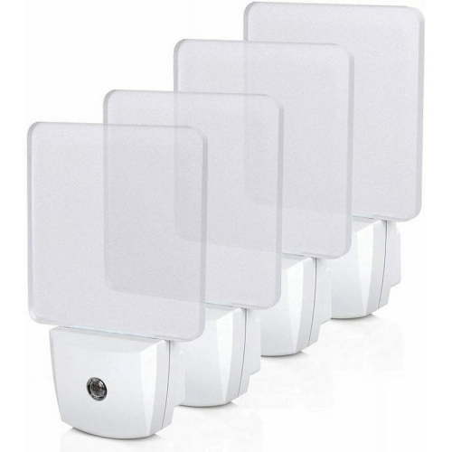 DEWENWILS LED Night Light with Dusk to Dawn Sensor Plug in Night Light for Kids Bedroom Bathroom Kitchen Hallway Warm White 4-Pack