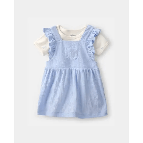 Baby Girl 2-Piece Jumper Dress Set - Blue | Carter's