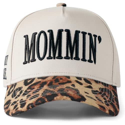 Mommin Hat Trucker Hats for Women Adjustable Embroidered Mom Baseball Cap | Womens Trucker Hat Vintage Two Tone Ponytail Baseball Cap Mom & Women Gifts for Birthday Christmas Valentines Day