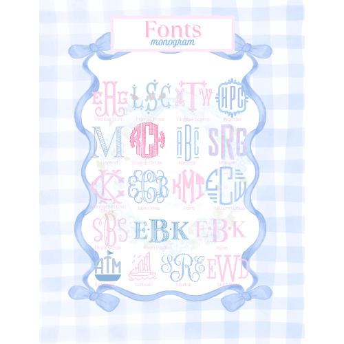 Bows and Branches Single Crest Embroidered Hospital Door Hanger | The Gifts By Grace