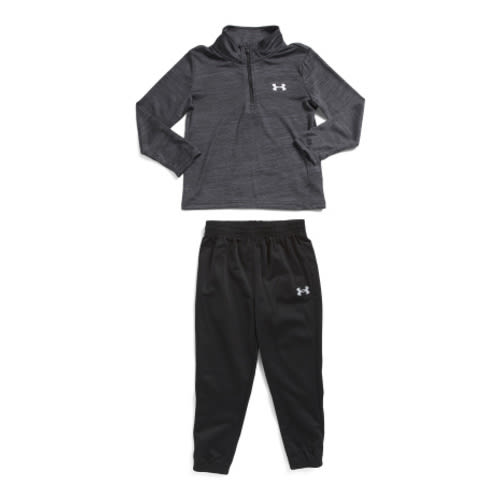 Toddler Boys 2pc Tech Logo Quarter Zip Top And Pants Set | Boys' Activewear | Marshalls