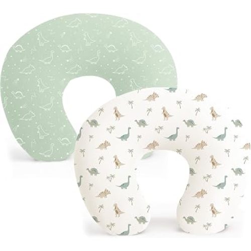 Konssy 2 Pack Nursing Pillow Covers, Soft Stretchy Cover for Breastfeeding