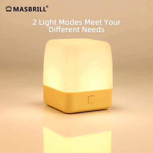 MASBRILL Touch Sensor Small Table Lamp, Rechargeable LED Night Light, Warm and White Light, USB Charging