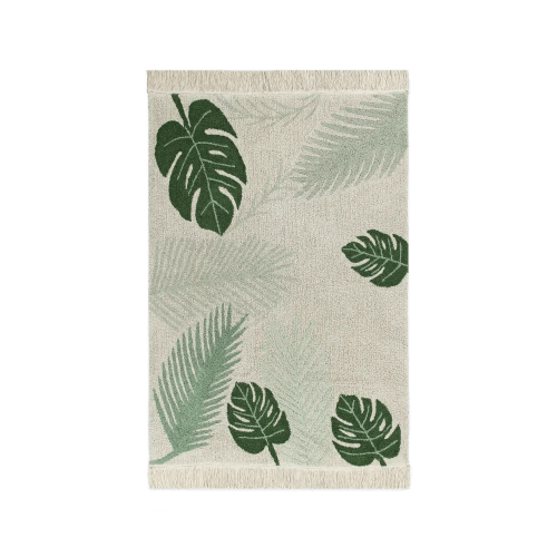 WASHABLE RUG TROPICAL GREEN