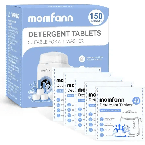 Professional Deep Cleaning Detergent Tablets for All Baby Bottle Washers, Washer Tablets for Bottle Washer and Sterilizer and Dryer, Easy to Use (150Pcs)