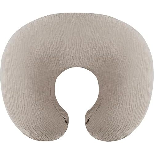 Onacosht Muslin Nursing Pillow Cover, 100% Cotton, Soft & Breathable, Fog