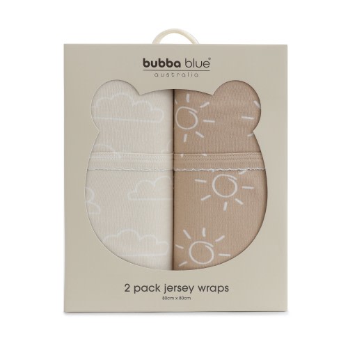 Bubba Blue Nordic Jersey Wrap 2 Pack Sand/Nutmeg