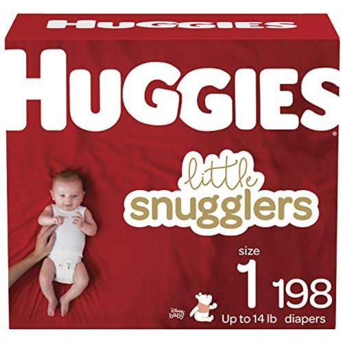 Baby Diapers Size 1, 198 Ct, Huggies Little Snugglers - Size 1 (198 Count)
