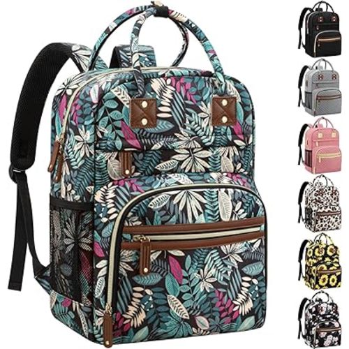Diaper Bag Backpack Tote for Women Large Capacity, Baby Bag with Insulated Pockets Multifunctional Diaper Bags For Baby Girl Boy Waterproof Baby Bags For Boys Girls Mama Maternity Bag Colorful Leaves
