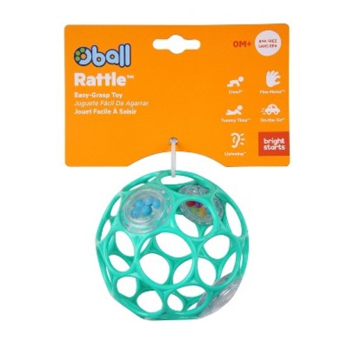Oball Toy Ball Rattle, Color: Teal