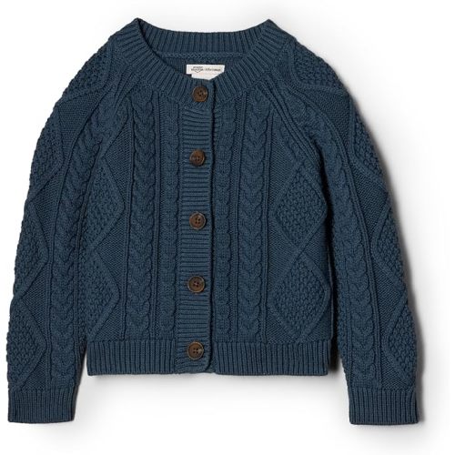 Amazon Essentials x Sofia Grainge Unisex Toddlers and Babies' Cable Knit Cotton Fisherman Cardigan Sweater