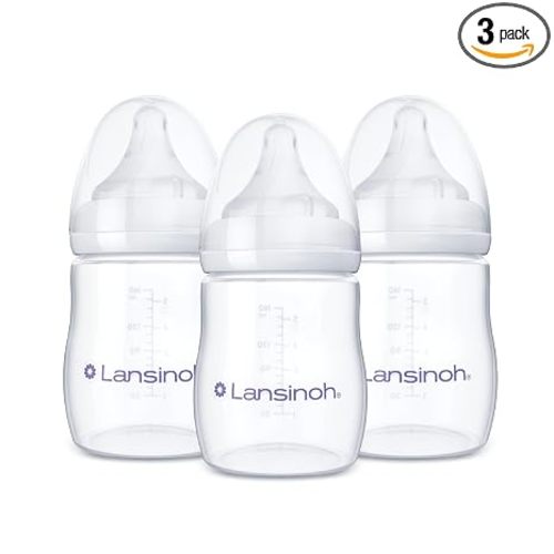 Lansinoh Anti-Colic Baby Bottles, 5 Ounces, 3 Count