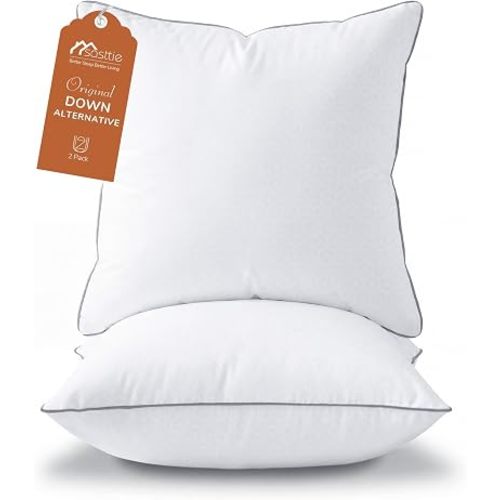 Sasttie Toddler Pillow Inserts Set of 2, 3 Year Old to 5, 13x18 Baby Pillows for Sleeping, Travel, School - CPC and Oeko-Tex Certified Down Alternative Plump Filling - Machine Washable, 2 Pack