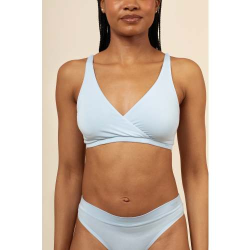 Women's Cross Front Bralette in Breeze