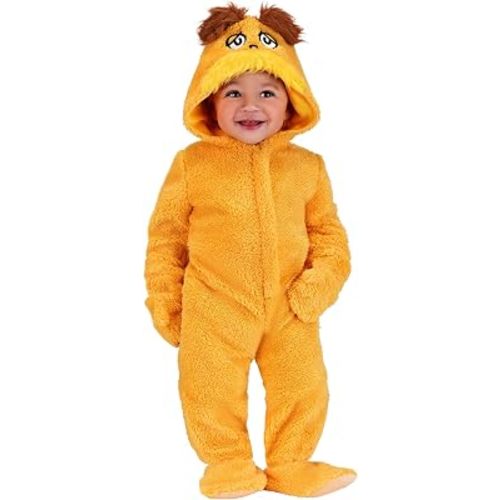 elope The Lorax Infant Costume, Eco-Friendly Sustainable Materials Dr. Seuss Orange Character Outfit for Babies