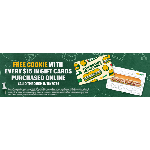 Subway Gift Cards