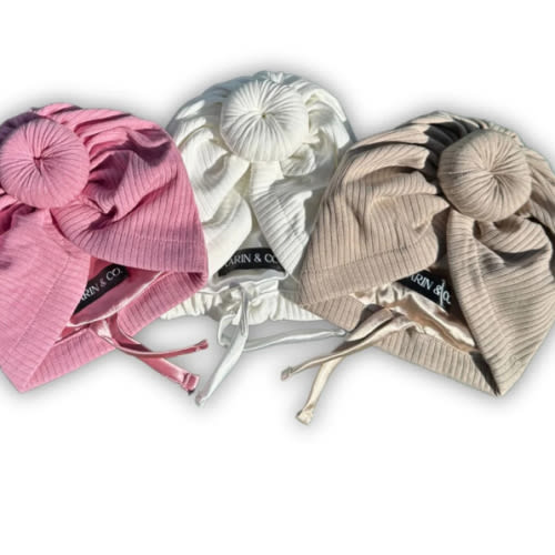 Newborn Satin Lined Adjustable Turban Gift Set – Aarin & Co.