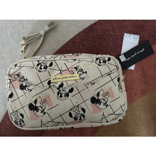 Disney Petunia Pickle Bottom Companion Diaper Clutch In Shimmery Minnie Mouse