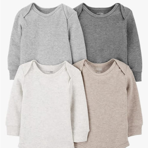 Simple Joys by Carter's Baby 4-Pack Long-Sleeve Thermal Bodysuit