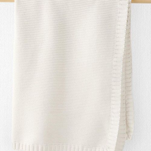 Baby Organic Cotton Textured Knit Blanket in Cream | Carter’s Oshkosh Canada