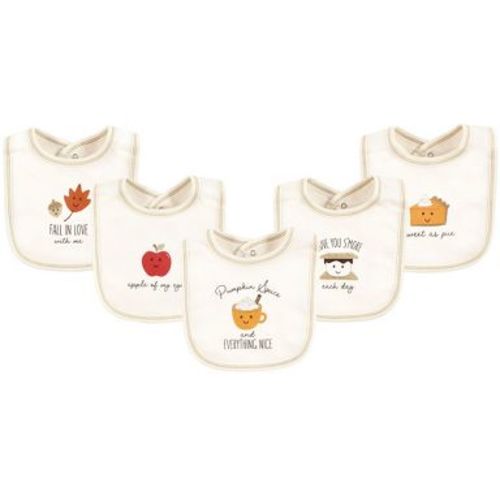 Touched by Nature Infant Baby Organic Cotton Bibs, Fall Food, One Size
