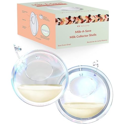 Idaho Jones Breast Milk Collector Shells | Soft Milk Catchers | Don't Waste Your Milk in Nursing Pads, Save it with Milk-A-Save | Recolector de Leche Materna